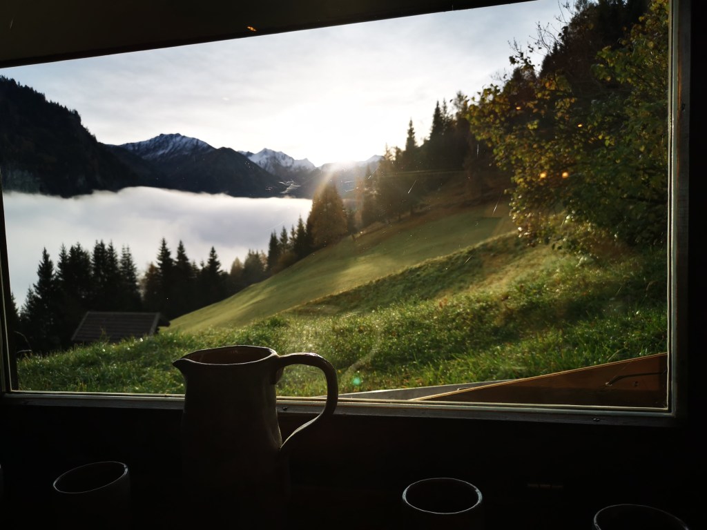 Ausblick vom Frühstückstisch in der Unterkunft
